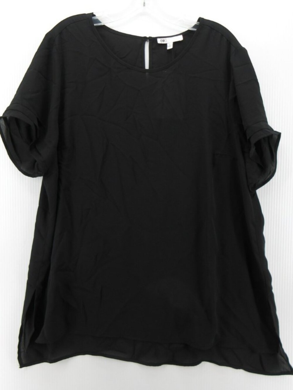 DR2 Top XL Blouse Sheer Cut Out Lagenlook Pullover Classic NEW